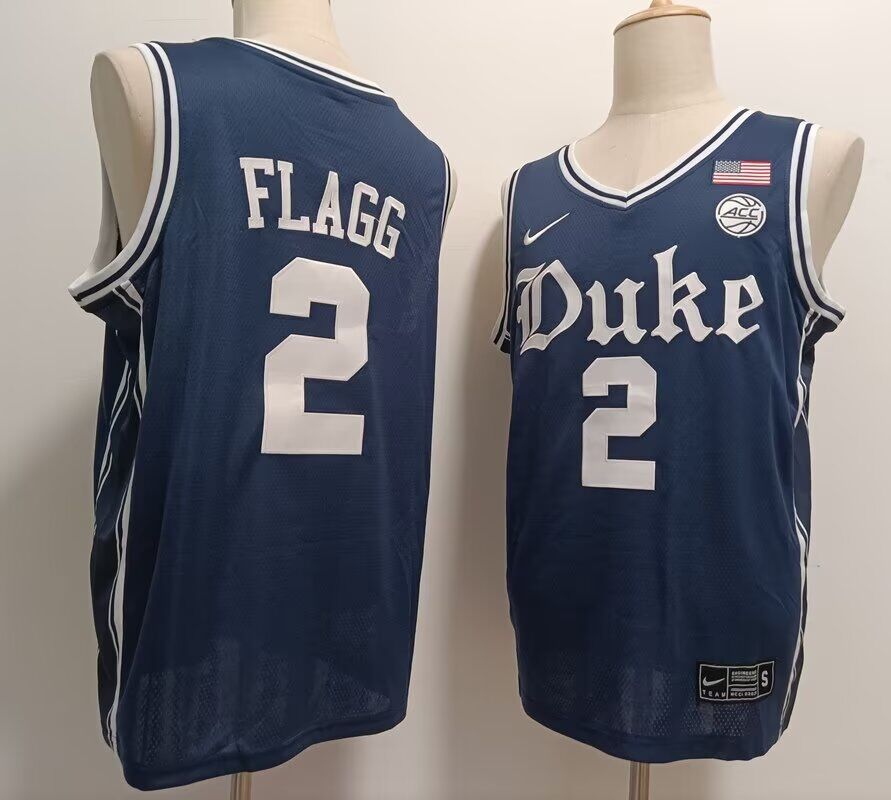 Men NCAA Duke Blue Devils College Basketball #2 Cooper Flagg blue 2024 Nike jersey